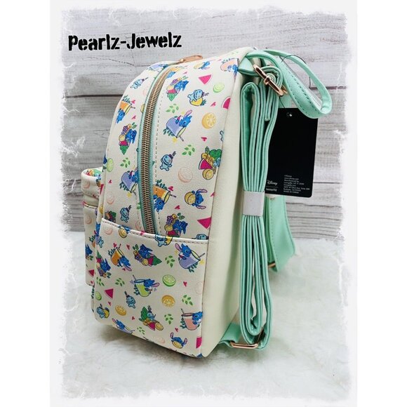 Loungefly Disney Lilo & Stitch Vacation Vibes Snacks Drinks Mini Backpack NWT main image 5